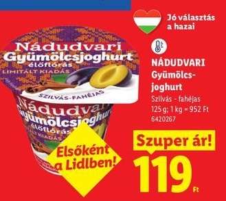 NÁDUDVARI GYÜMÖLCS-JOGHURT