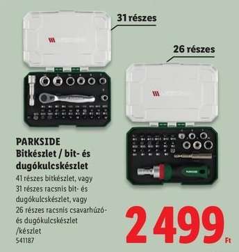 PARKSIDE Bitkészlet / bit- és dugókulcskészlet