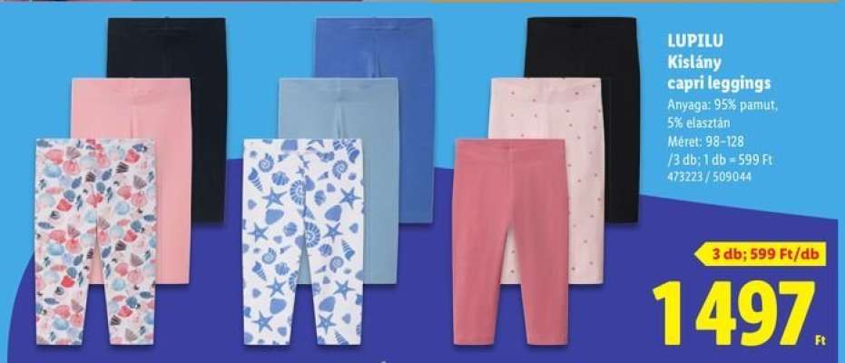 LUPILU Kislány capri leggings