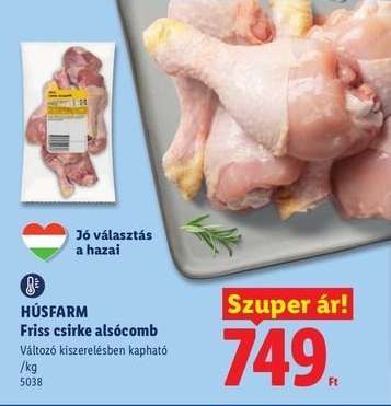 HÚSFARM Friss csirke-alsócomb