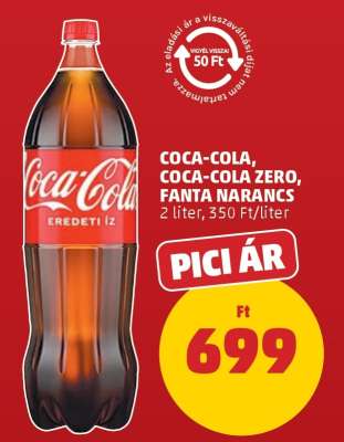 Coca Cola / Coca Cola Zero / Fanta narancs
