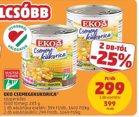 EKO Csemegekukorica