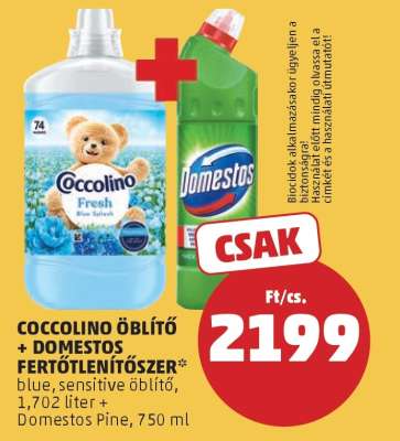 COCCOLINO ÖBLÍTŐ + DOMESTOS FERTŐTLENÍTŐSZER