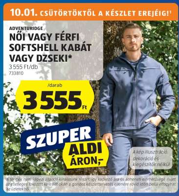 ADVENTURIDGE Női vagy Férfi Softshell Kabát vagy Dzseki