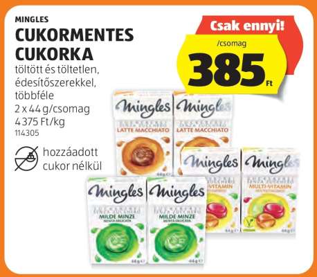 Mingles Cukormentes Cukorka