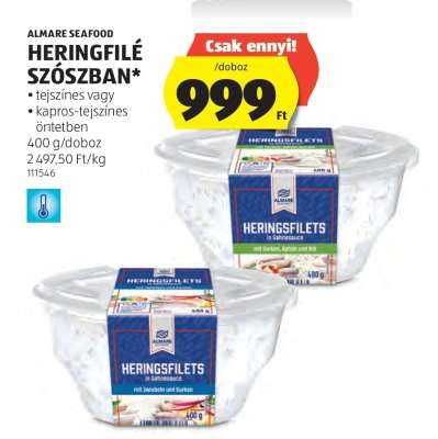 ALMARE SEAFOOD HERINGFILÉ SZÓSZBAN