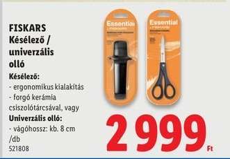 FISKARS Késélező / univerzális olló