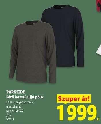 PARKSIDE Férfi hosszú ujjú póló
