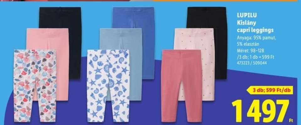 LUPILU Kis lány capri leggings