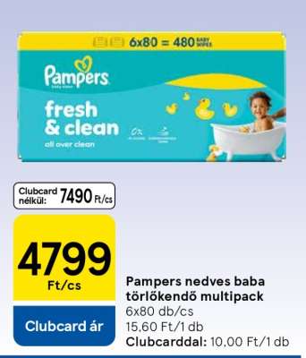 Pampers nedves baba törlőkendő multipack