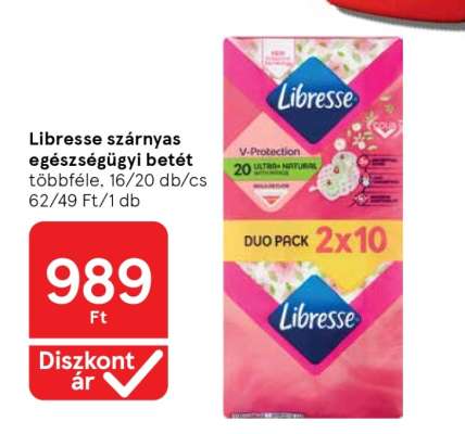 Libresse szárnyas egészségügyi betét