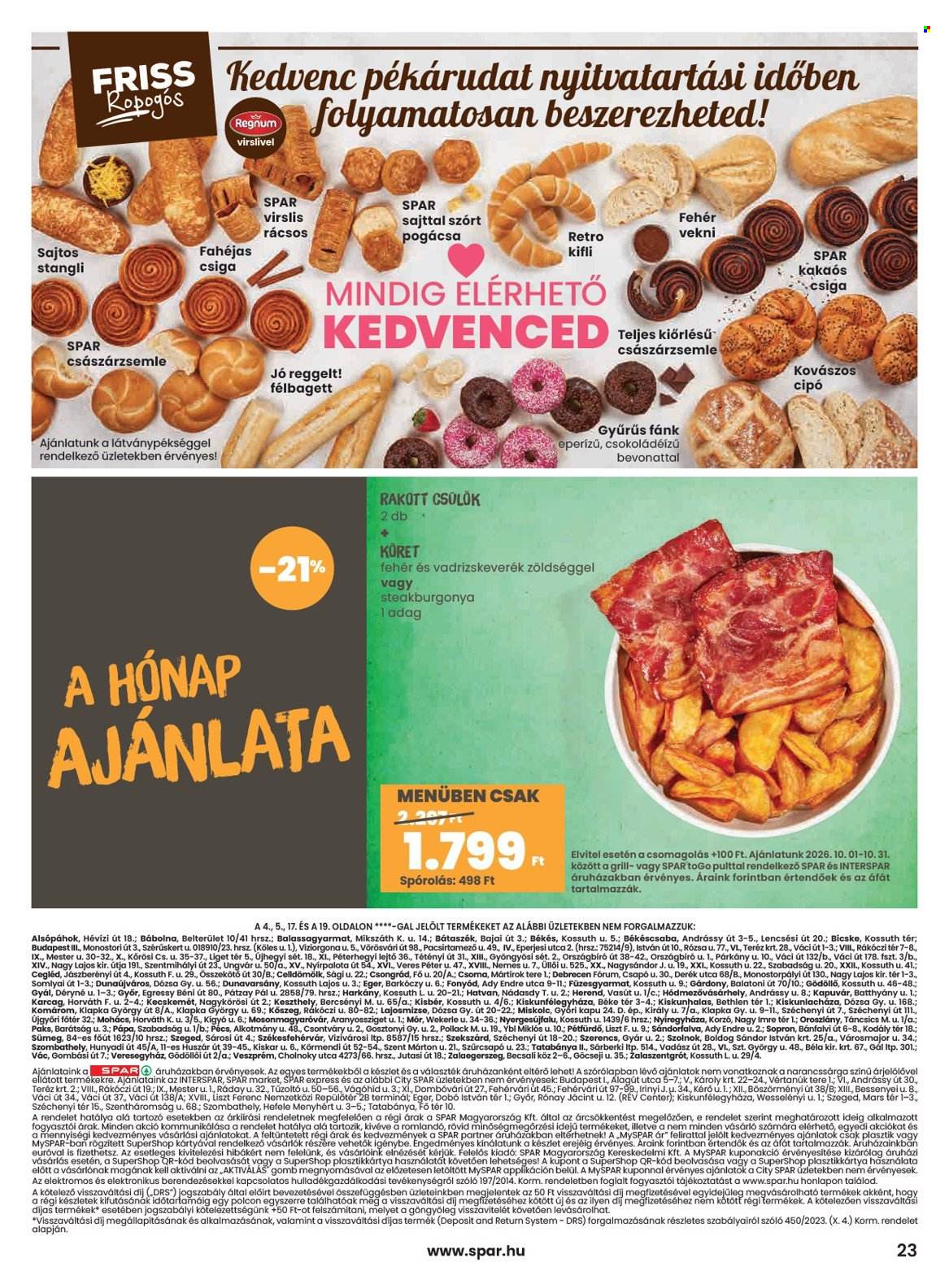 SPAR akciós újság érvényes:  - 2026.10.01 - 2026.10.07. 23. oldal Oldal 23