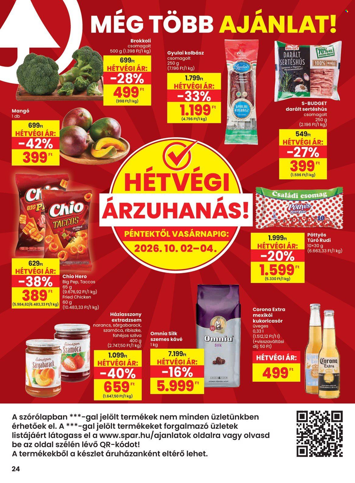 SPAR akciós újság érvényes:  - 2026.10.01 - 2026.10.07. 24. oldal Oldal 24