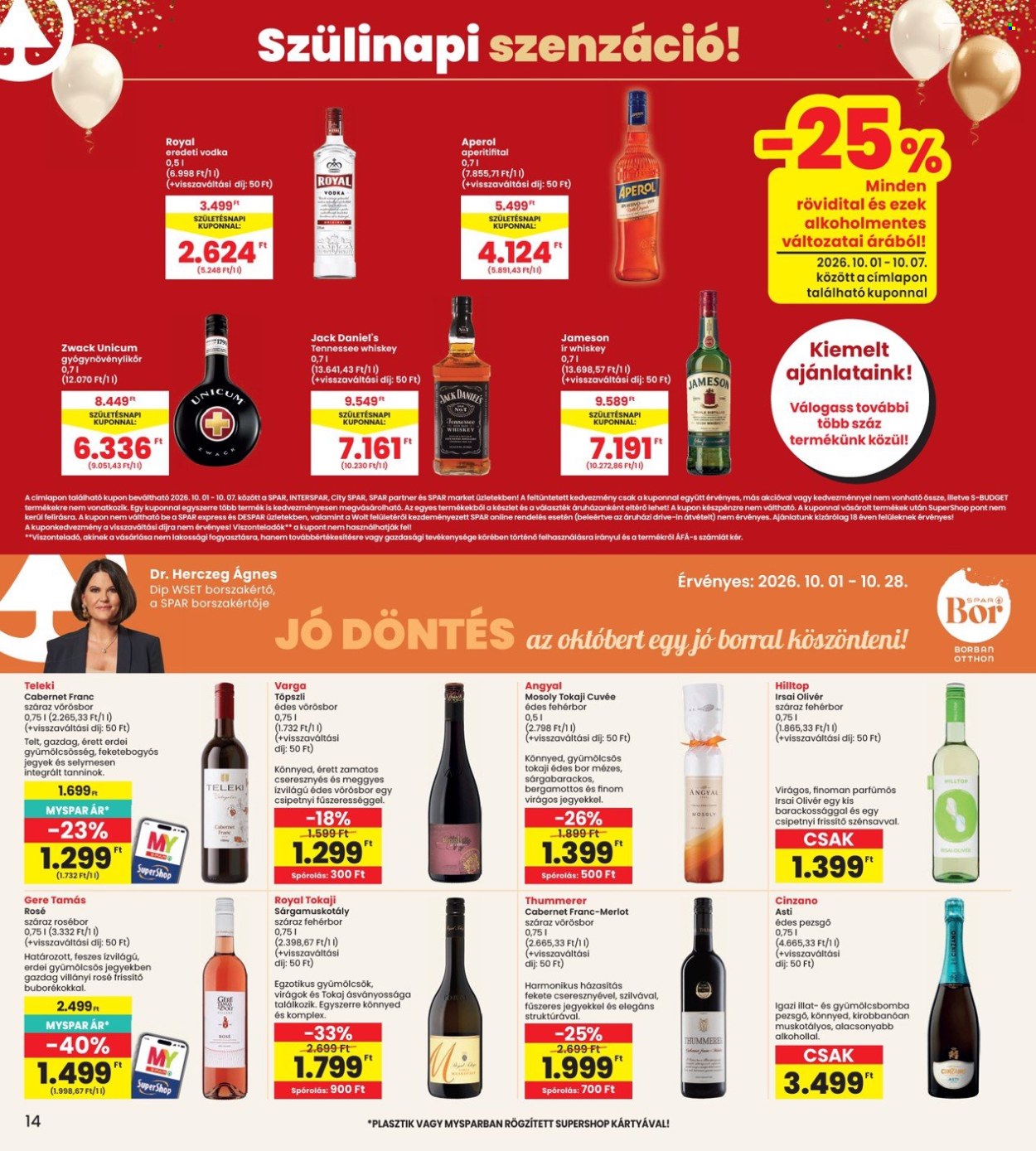 INTERSPAR akciós újság érvényes:  - 2026.10.01 - 2026.10.07. 14. oldal Oldal 14