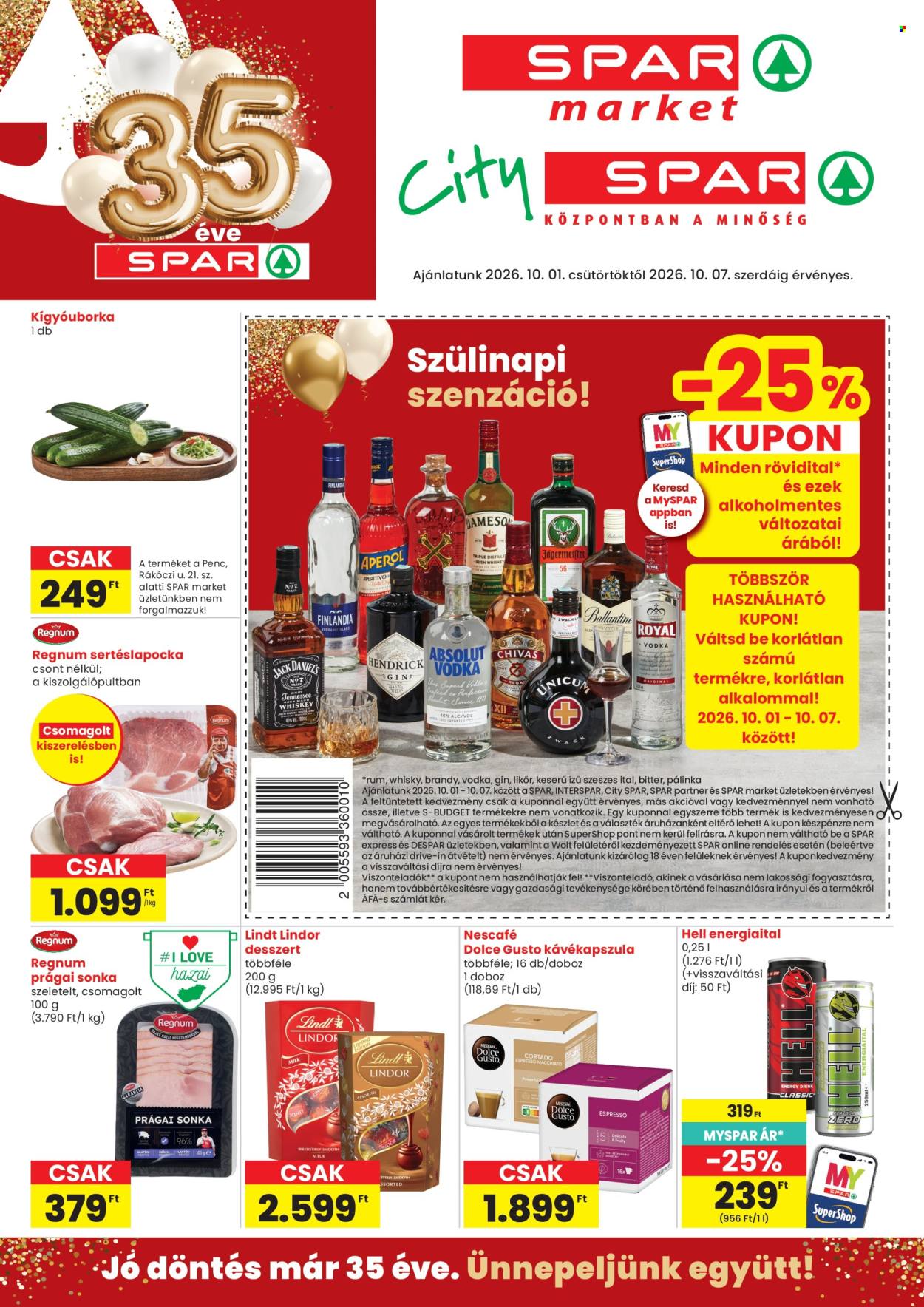 SPAR akciós újság érvényes:  - 2026.10.01 - 2026.10.07. 1. oldal Oldal 1