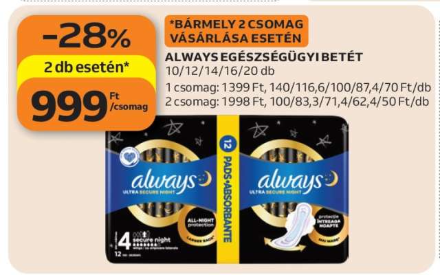 ALWAYS EGÉSZSÉGÜGYI BETÉT
