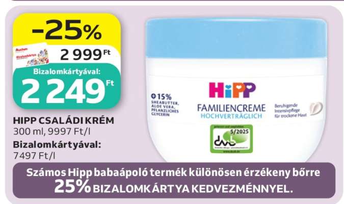 HIPP CSALÁDI KRÉM