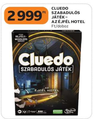 CLUEDO SZABADULÓS JÁTÉK – AZ ÉJFÉLI HOTEL