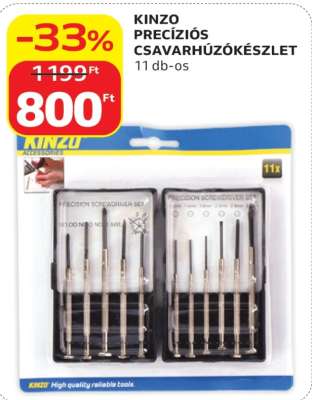 KINZO PRECÍZIÓS CSAVARHÚZÓKÉSZLET