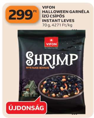 VIFON HALLOWEEN GARNÉLA ÍZŰ CSÍPŐS INSTANT LEVES