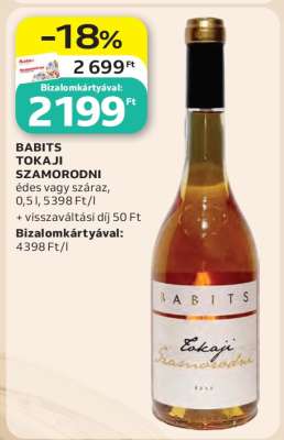 BABITS TOKAJI SZAMORODNI