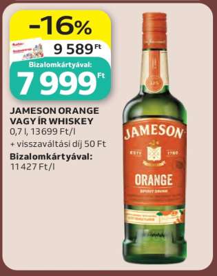 JAMESON ORANGE VAGY ÍR WHISKEY