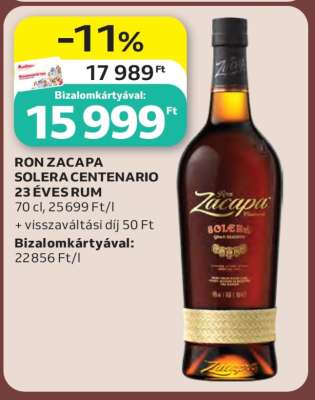 RON ZACAPA SOLERA CENTENARIO 23 ÉVES RUM