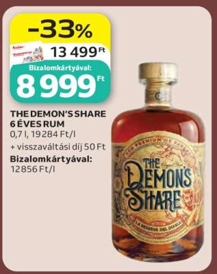 THE DEMON’S SHARE 6 ÉVES RUM