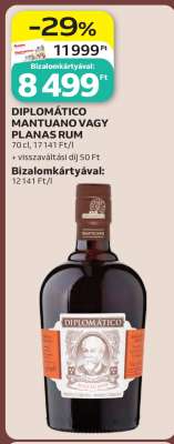 Diplomático Mantuano vagy Planas Rum