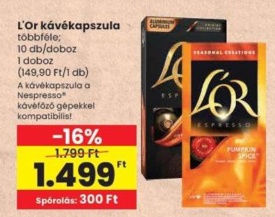 L'OR kávékapszula