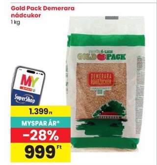 Gold Pack Demerara nádcukor