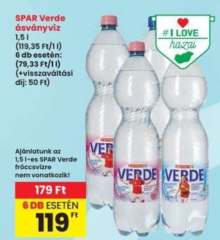 SPAR Verde ásványvíz