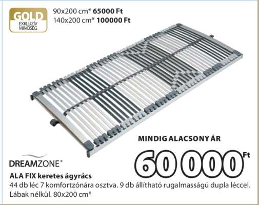 DREAMZONE ALA FIX keretes ágyrács