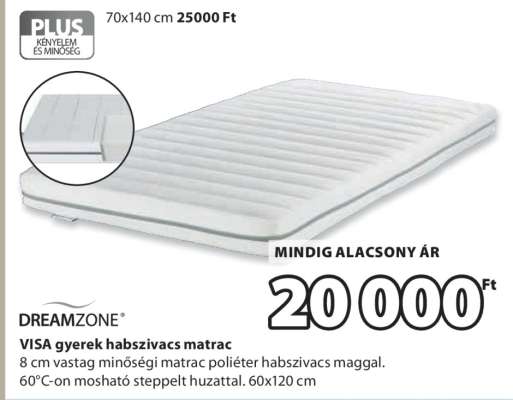 DREAMZONE VISA gyerek habszivacs matrac