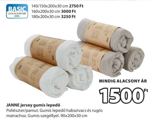 JANNE jersey gumis lepedő
