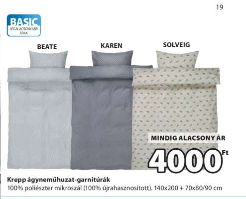 KREPP ÁGYNEMŰHUZAT-GARNITÚRÁK