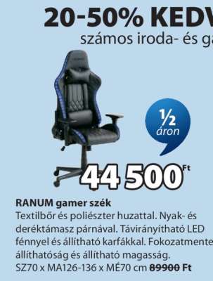 RANUM gamer szék