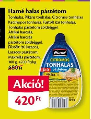 Hamé halas pástétom
