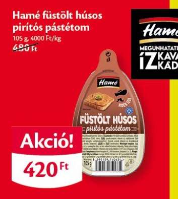 Hamé füstölt húsos pirítós pástétom