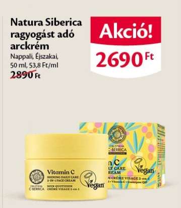 Natura Siberica ragyogást adó arckrém