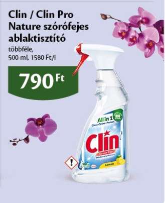 Clin / Clin Pro Nature szórófejes ablaktisztító