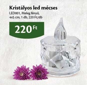 Kristályos led mécses