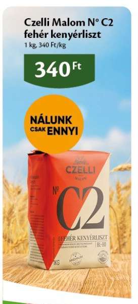 Czelli Malom N° C2 fehér kenyérliszt