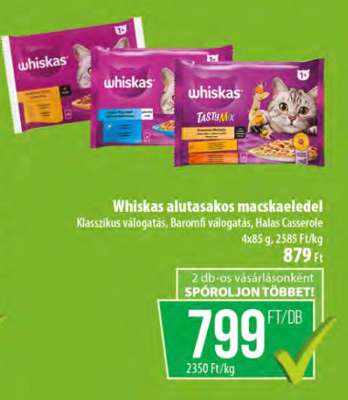 Whiskas alutasakos macskaeledel