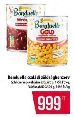 Bonduelle családi zöldségkonzerv