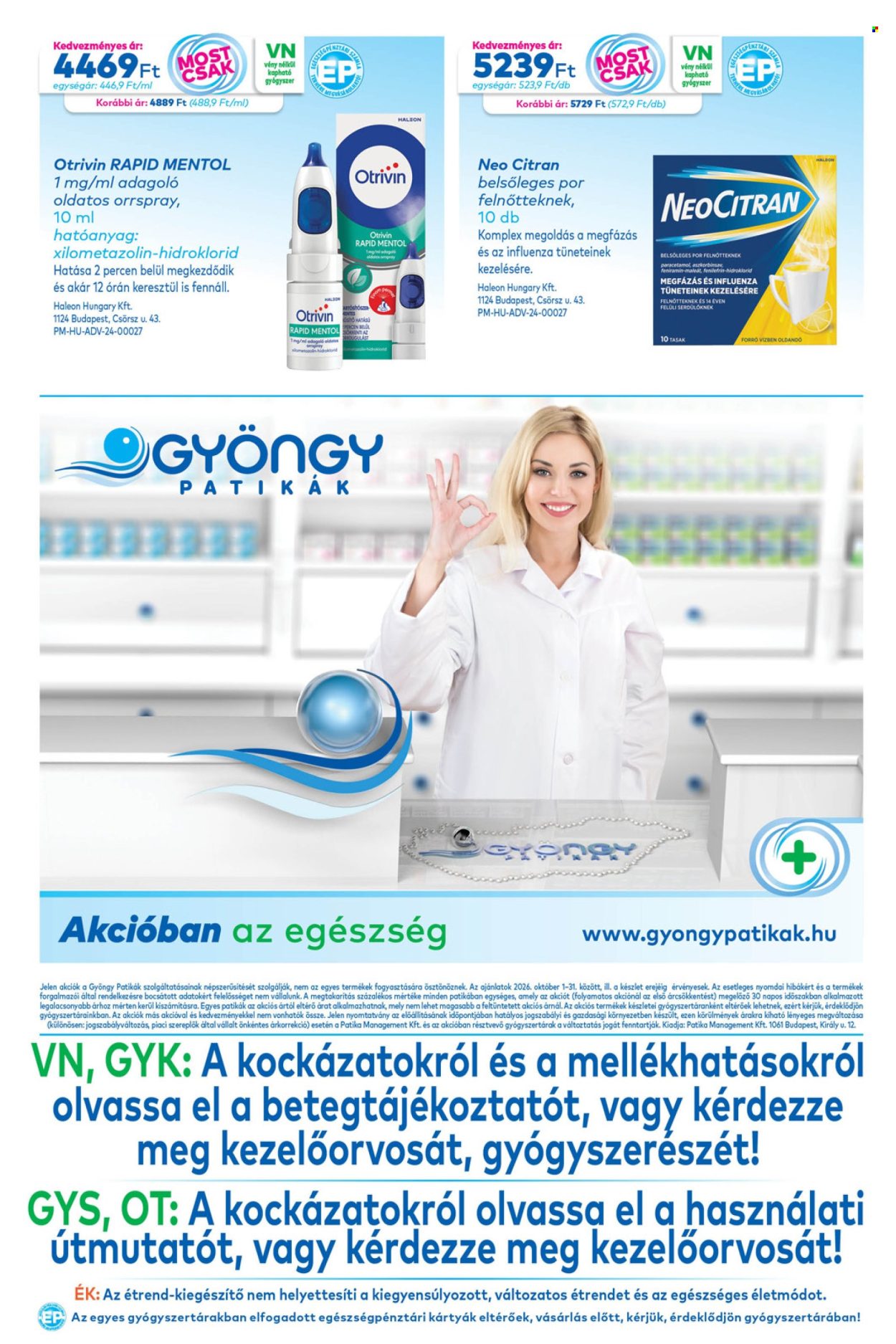 Gyöngy Patikák akciós újság érvényes:  - 2026.10.01 - 2026.10.31. 20. oldal Oldal 20