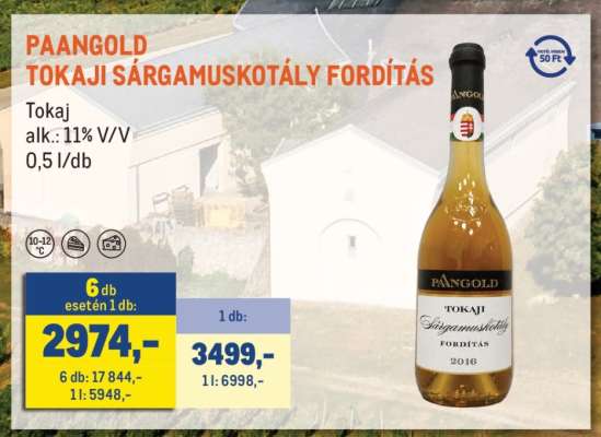PAANGOLD TOKAJI SÁRGAMUSKOTÁLY FORDÍTÁS
