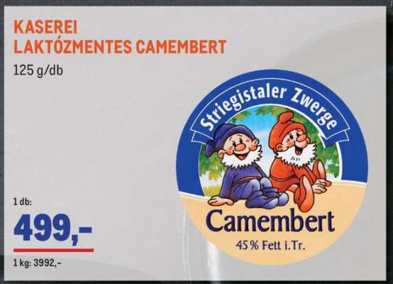 KASEREI LAKTÓZMENTES CAMEMBERT