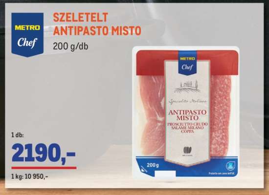 SZELETELT ANTIPASTO MISTO