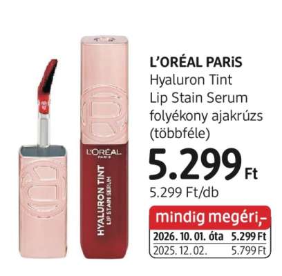 L'ORÉAL PARIS Hyaluron Tint Lip Stain Serum